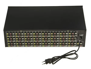 Audio Stereo and Video Composite Splitter - Duplicate 1 input to 48 outputs - Picture 1 of 2
