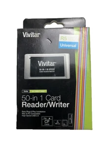Vivitar 50 In 1 Card Reader / Writer - Universal Digital Camera Accessory New - Picture 1 of 5