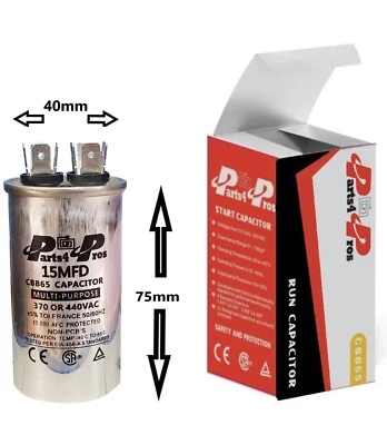 15uF MFD 370-440 VAC High Quality Motor Run Oil Capacitors CBB65 15 uF 40x75 MM