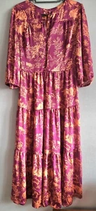Vestido largo Joe Browns estampado multicolor en capas talla 10 - Imagen 1 de 4