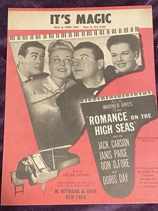 1948 IT'S MAGIC Sheet Music DORIS DAY Romance on the High Seas by Styne, Cahn - Picture 1 of 7
