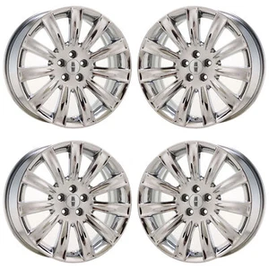 20" Lincoln MKS MKX Bright Chrome wheels rims Factory OEM set 3764 EXCHANGE - Picture 1 of 8