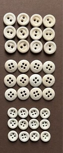 3 Sets of Exceptional Antique Bone Buttons (36 Total); Civil War to Early 1900s - Picture 1 of 5