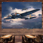 German He 111H-6 bomber Fighter Poster Wall Flag Aviation Art Banner Tapestry