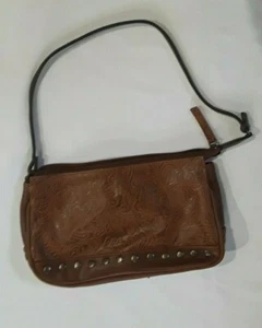 BOLSO DE MANO USADO FASHION EXPRESS MARRÓN en relieve - Imagen 1 de 9