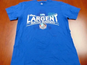 NEW MAJESTIC NFL HALL OF FAME SEATTLE SEAHAWKS STEVE LARGENT T-SHIRT SIZE L - Picture 1 of 4