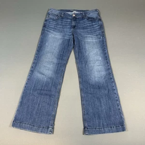 Ariat Jeans Womens 35 Regular Blue Trouser Eleanor Wide Leg Western Rodeo - Picture 1 of 11