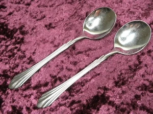BARRINGTON2 Round Ice Cream / Dessert Spoons Retroneu 18/8 Stainless Korea NICE - Picture 1 of 3