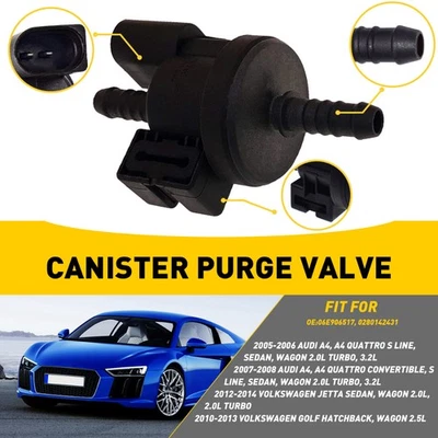 Electroválvula de purga de bote de vapor para Audi A4 2005-2009 2005-2008 Audi A3 2007 Foto 1 de 4