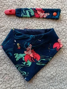 BondsXCustom Made Bib & Dummy Clip Set. Navy Sebastian. New Material - Picture 1 of 3
