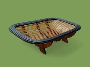Cesta centro de mesa primitiva de bambú ratán 14” X 10” ver descripción - Imagen 1 de 8