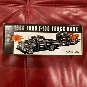 WIX FILTERS 1966 FORD F-100 DIECAST TRUCK BANK ERTL MODEL 1:25 NEW BLACK NIB - Picture 1 of 7