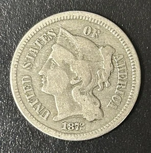 1872 Three Cent Nickel Fine Details 2187201 - Picture 1 of 2