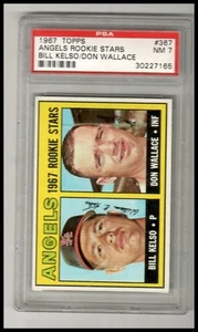 1967 Topps #367 Angels Rookies B.Kelso/D.Wallace PSA 7 - Picture 1 of 2