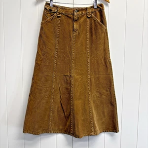 Vintage Eddie Bauer Corduroy Maxi Skirt Women Size 2 Boho Indie Trad Wife 90s - Picture 1 of 6