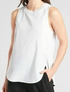 Athleta White Zephyr Tank Top 1X Lightweight Flow Back Sleeveless Athleisure - Picture 1 of 18