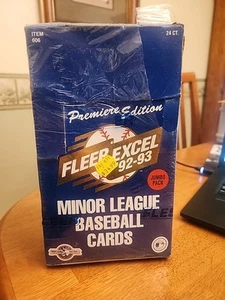 Factory Sealed 1992-93 Fleer Excel Minor Wax Box Unopened Jumbo Pack Jeter RC - Picture 1 of 3