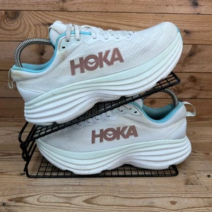 Hoka One One Turnschuhe Damen Größe UK 7,5 Bondi 8 Frost Roségold Laufschuhe - Bild 1 von 13