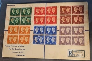GB - 1940 - KGVI - "Stamp Centenary" set in Blocks Of 4 on Wallace FDC - Fine - Picture 1 of 2