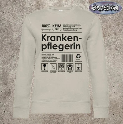 Krankenpflegerin Definition Pulli Pflegerin Premium Crew Neck Geschenk Pflege - Bild 1 von 2