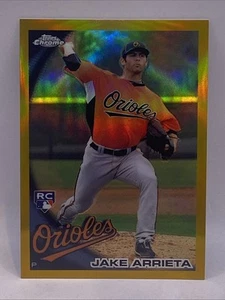 2010 Topps Chrome #213 Jake Arrieta Gold Refractor #/50 Rookie RC Cubs SP SSP - Picture 1 of 4