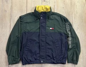 Chaqueta de vela cortavientos Tommy Hilfiger Spellout vintage talla mediana - Imagen 1 de 10