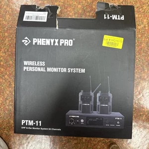 Phenyx Pro Wireless In Ear Monitor SystemDual für Musiker PTM-11-2B 164ft - Bild 1 von 5