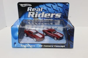 2009 Hot Wheels Real Riders 67 Camaro / 06 Camaro Concept Red G17 - Picture 1 of 2