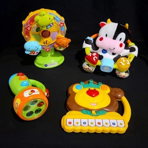 Vtech Spin/Learn Flashlite,Lil Critters Ferris Wheel&Moosical Beads,Piano VIDEO! - Picture 1 of 5