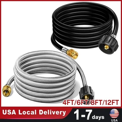 12FT Propane Hose 1lb to 20lb Propane Tank Propane Adapter Hose Connection Hose - Image 1 of 4