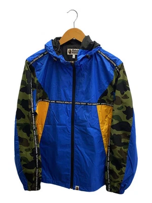 A BATHING APE Nylon Jacket M Nylon Blue Yellow Camouflage 001LJE701005X From Jap - Image 1 of 4