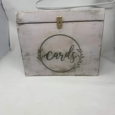 Wedding Card Box with Card Slit and Lock Gift Get Well Box 12W 10H 4.5T - Image 1 of 4