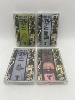 Lot of 4 Super Hits of the 70s Have a Nice Day Vol 3 4 5 6 Cassette Tapes - Image 1 of 4