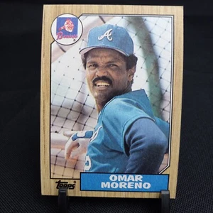 1987 Topps #214 Omar Moreno Atlanta Braves Baseball Card (1A622) - Picture 1 of 3