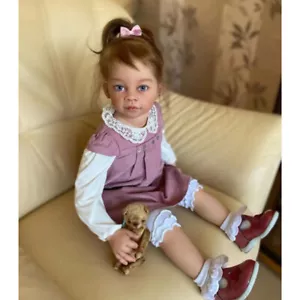 Schöner 30" fertiger Reborn Baby Stoffkörper mit handgerooteten Haaren Puppe Kinder Geschenk - Bild 1 von 5