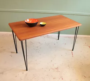 Vintage Teak Esstisch Schreibtisch 60er Danish 60s Mid-Century Table preloved - Bild 1 von 9