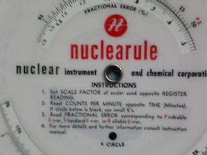 Rechenscheibe Nuclearule (Radioaktivitätsberechnungen) aus den USA - Photo 1/5