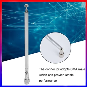 Antena telescópica conector SMA aleación de plata para radio LimeSDR ✅ - Imagen 1 de 12