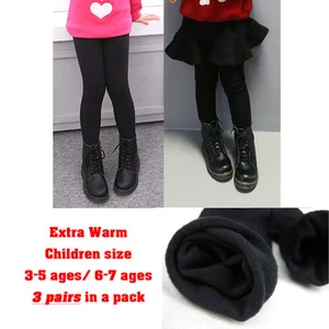 3x Reino Unido Niños Niños Niñas Ballet Baile Leggings Térmico Negro Liso 3-7 Edades 1203 - Imagen 1 de 4