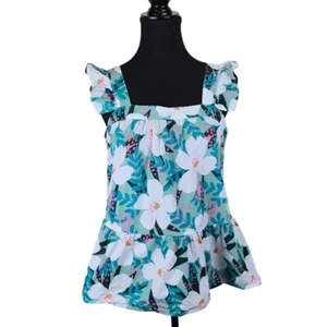 Camisa Anthropologie THML Peplum Sin Mangas Para Mujer Talla Pequeña Floral Hada Boho - Imagen 1 de 8