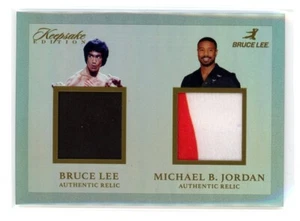 BRUCE LEE & MICHAEL B. JORDAN Keepsake edizione caleidoscopio #255 *DUAL RELIC - Foto 1 di 2