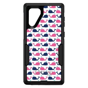 OtterBox Commuter for Galaxy Note(Choose Model)Pink Navy Cartoon Whales - Picture 1 of 15