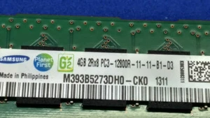 SAMSUNG 4GB 2RX8 PC3-12800R 1.5V PN:M393B5273DH0-CK0 - Picture 1 of 4