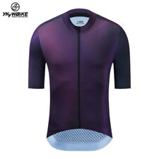Mens Cycling Jersey Team Short Sleeve Bicycle Shirts Summer Purple Bike Shirts