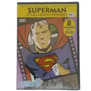 Superman 2005 DVD 8 Full Length Episodes Cartoon Classics New - Picture 1 of 2