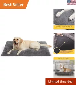 Large Washable Dog Bed Crate Pad, Soft Anti-Slip Kennel Mat 35"x23" - Picture 1 of 9