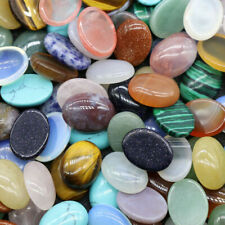 50pcs Natural Stone Mixed Oval CAB CABOCHON Beads 12X16mm for Jewelry Making