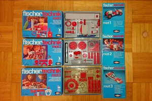 FISCHERTECHNIK mot1 + mot2 + mot3 mit Anleitungen und OVP - Bild 1 von 4