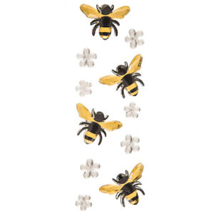 Rhinestone Bee Flower Stickers  Self Adhesive Embellishments DIY Crafts 