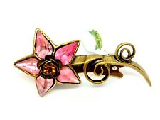 Lovely Michal Negrin Pink  Crystal Flowers Beautiful Brooch 1340.